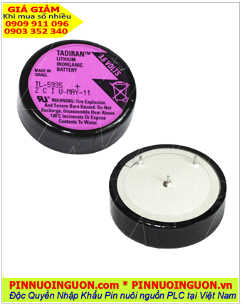 Tadiran TL-5935, Pin nuôi nguồn Tadiran TL-5935 Lithium 3.6V 1/6D 1500mAh chính hãng _Xuất xứ Israel